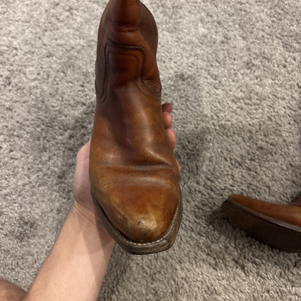 Vintage 70s FRYE Black Label Campus Boots 8760 Made in USA Leather Women's 6.5 B - Picture 6 of 16
